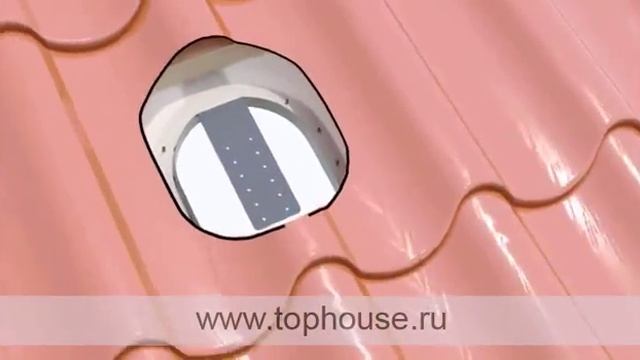 Проходной элемент MUOTOKATE для металлочерепицы с пластмассовым уплотнителем
