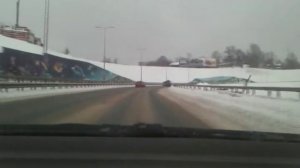 Пневмоподвеска на Форд Фокус2. Виражи на метромосту.