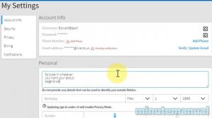 How To Change Your About On Roblox 2018 (QUICK & EASY) - Roblox Change Profile description 2018
