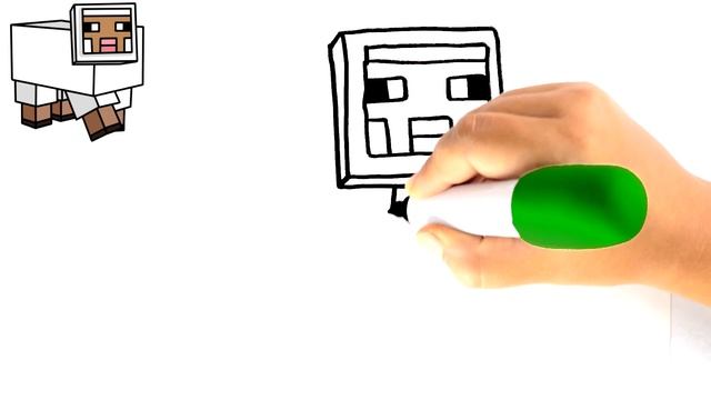 HOW TO DRAW MINECRAFT SHEEP ?| DRAWING MINECRAFT MOBS смотреть онлайн