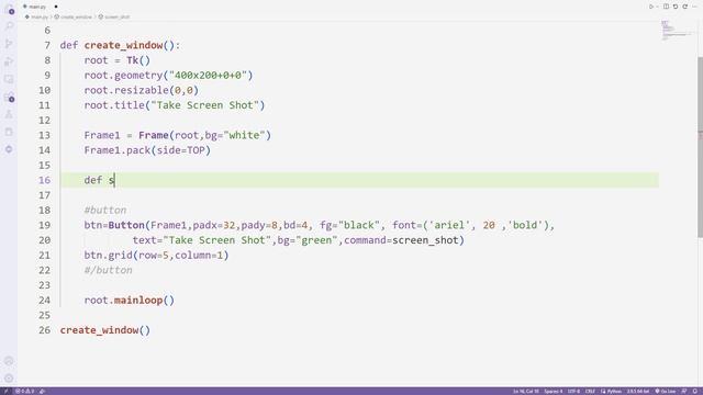 How To Take Screenshot Using Python Tkinter?