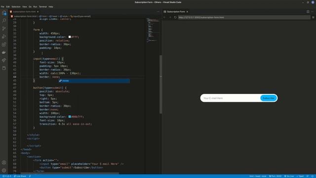 How to create Subscription Form with Animation using HTML CSS & JavaScript | Geekboots