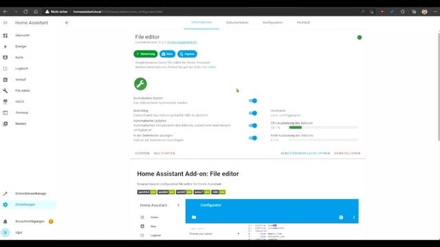 Home Assistant File Editor Add-on installiert - Anleitung смотреть онлайн