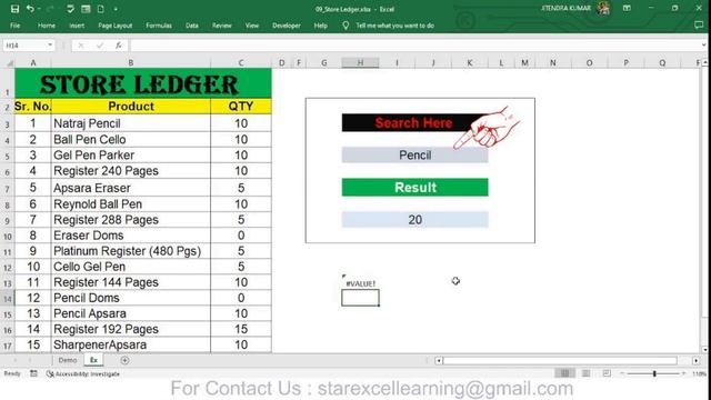 How to use MS Excel to Create Amazing Application For Search And Sum Those Items Form Your Data!  ☺