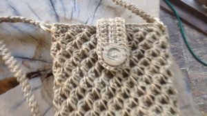 Сумочка для телефона из джута