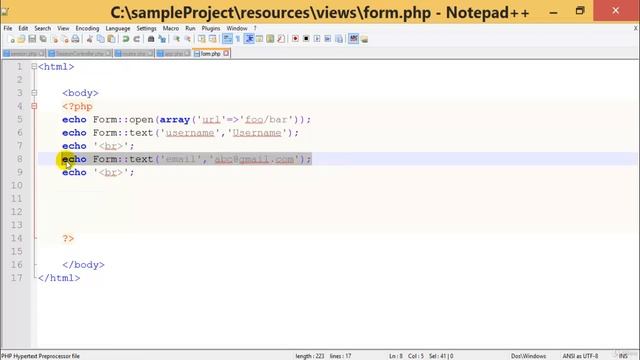 18  Creating Forms Continues Laravel PHP Framework