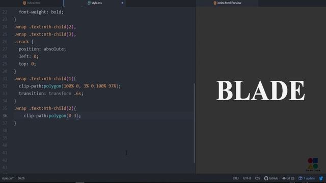 Split Text Animation With Amazing Hover Effect Using Html 5 & Css3 || SmartCode
