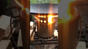 Пиролизная печь щепочница#video #phenomen