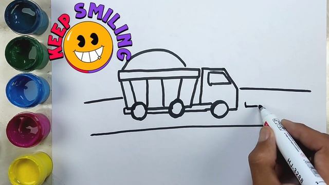Drawing a kamaz for children Рисование камаза для детей Bolalar uchun kamaz rasmini chizish смотреть онлайн