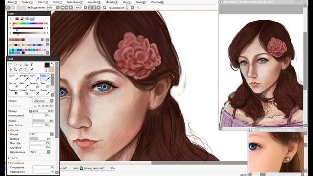 SPEEDPAINT | FLOWER GIRL | Paint Tool SAI смотреть онлайн