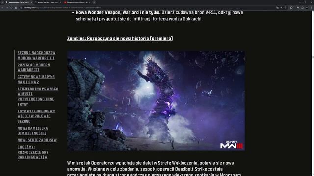 MW3 SEZON 1 UPDATE MWZ Nowy Portal Mroczny Eter/Schematy/Bossowie/Wonder Weapon смотреть онлайн