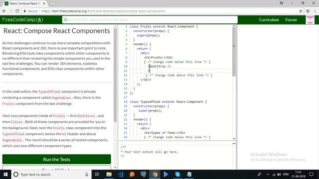 frecodecamp-React Compose React Components-solution