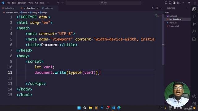 JavaScript #9 | Boolean, Undefined, Null, symbol | Datatypes in JavaScript | @Technicalstudioengg 