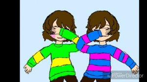 Undertale Chara and frisk Dab of justice (old cringe😣)