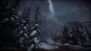 Зимний лес у реки со звуками вьюги и снежным ветром под северным сиянием обязательно поможет уснуть