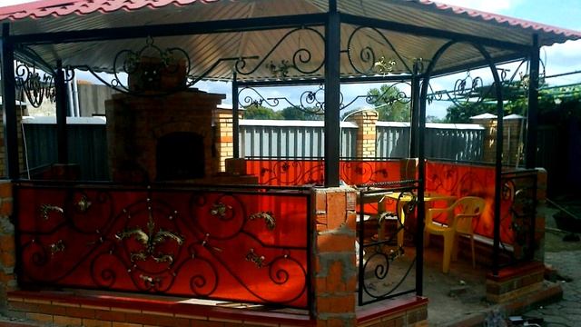 Садовая беседка с барбекю на даче Днепр смотреть онлайн