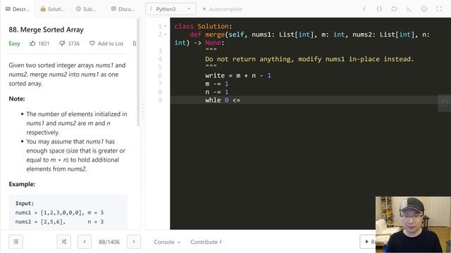 88. Merge Sorted Array - English Version