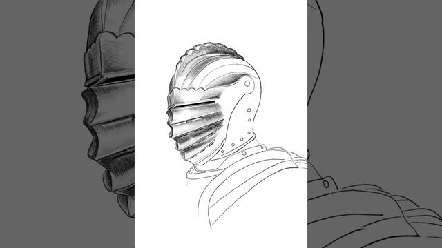 Рыцарский шлем. Процесс рисования смотреть онлайн