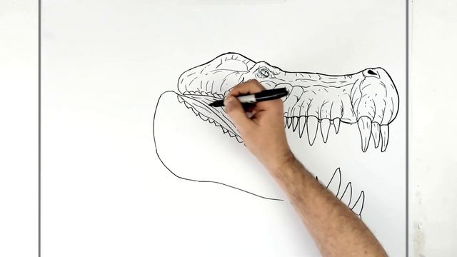 How To Draw Deinosuchus | Step By Step | Jurassic World