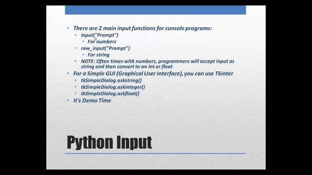 Python Input Output and Variables Part 2