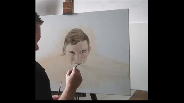 Рисуем портрет маслом на холсте. Многослойная живопись. Картина. Художник Сергей Колесников (KS).