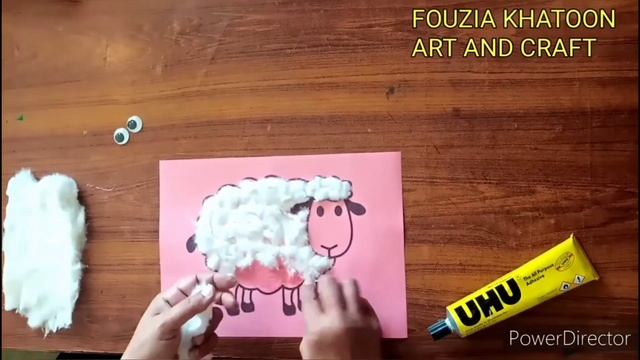 Making sheep with cotton work activity @ FOUZIA KHATOON ART AND CRAFT смотреть онлайн