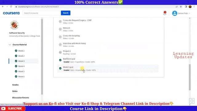 Software Security | Cybersecurity Specialization | Coursera | Week 1 to 6 | Course 2 Quiz Answers смотреть онлайн
