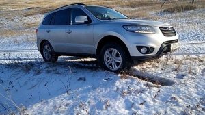 Santa Fe 4WD. Работа ESP при диагональном вывешивании