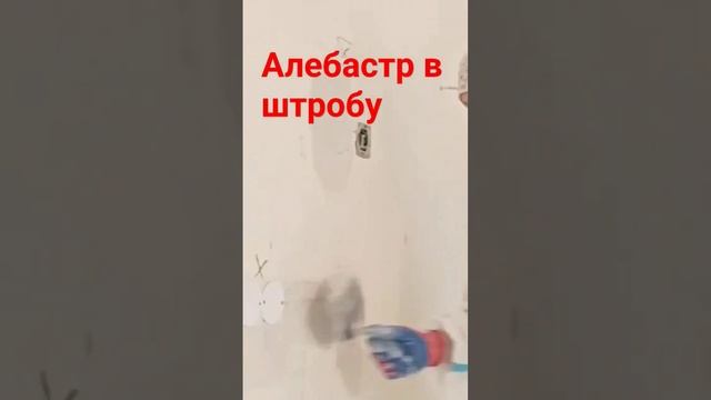 Как заделать штробу  #малярныеработы  #электромонтаж #штроба #алебастр