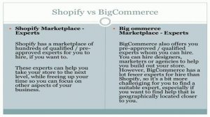 Shopify vs Bigcommerce