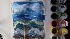 Волны,Море,Гуашь | Правополушарное рисование