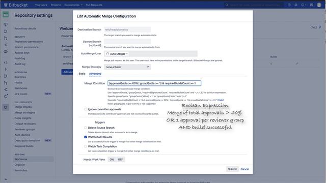 Workzone for Bitbucket - Merge control смотреть онлайн