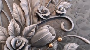 Барельеф, цветочная композиция, панно