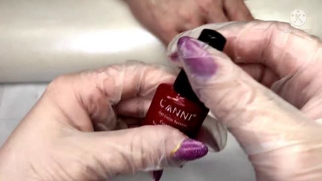 Маникюр сестре в домашних условиях./Коррекция ногтей./Яркий дизайн ногтей./ смотреть онлайн