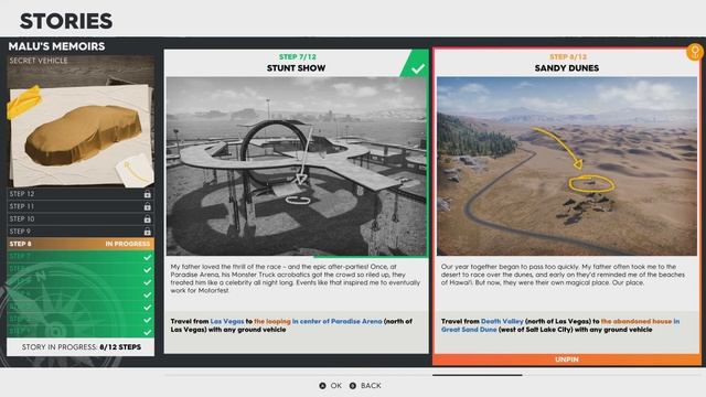 The Crew 2 - "Malu's Memoirs" Story Guide - All 12 Steps and Locations
