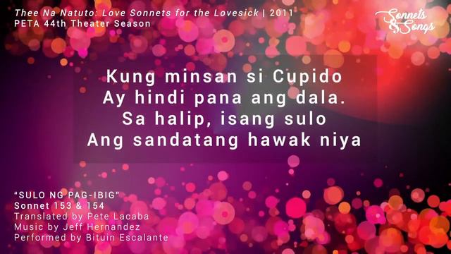 Sonnets & Songs: “Sulo ng Pag-ibig” inspired by Sonnet 153 & Sonnet 154 | PETA Theater Online смотреть онлайн