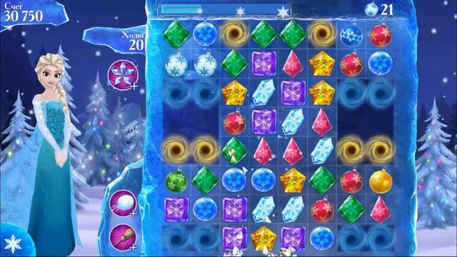 Играю в новогоднюю игру Холодное Сердце. Звездопад. смотреть онлайн