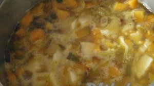 Тыквенный суп-пюре на курином бульоне со сливками
