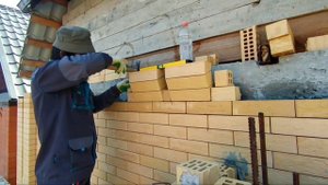 Подробный урок на кирпичный карниз со столбами,бесшовная кладка,небольшие ньюансы,brick cornice