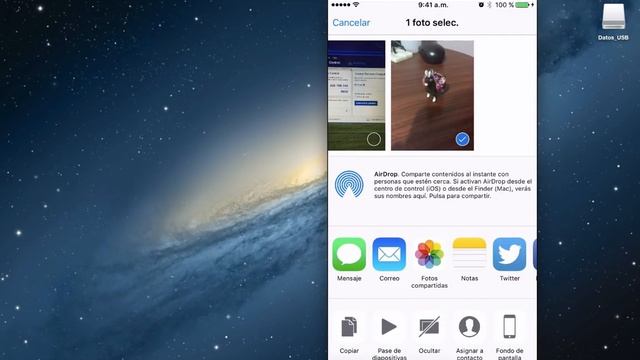 AirDrop IPhone a Mac OS X - Como ver pantalla IPhone en MAC