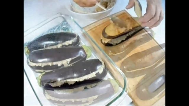 Баклажанные язычки с куриным фаршем-минимум хлопот, максимум вкуса !!!
