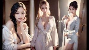 Ai Art Girls. Девушки в банных халатах