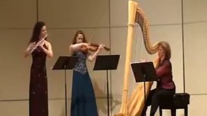 Genzmer, H. - Trio for Flute, Viola, and Harp - II Scherzo (Fire Pink Trio)