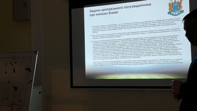 Теоретическое занятие по футболу:Индивидуальная тактика игры "Действия Центрального Полузащитника"№