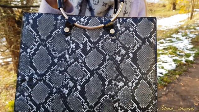 Шикарный комплект со змеиным принтом, #сумка + #кошелек с #AliExpress | #Jelena_shoping | Видео смотреть онлайн