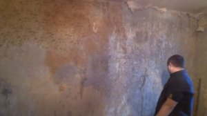 Пенопласт внутри комнаты.  Обои на тесто или буровой клей.  Бетонная квартира