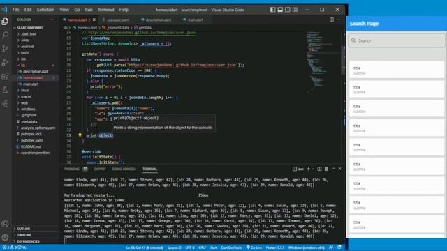 Search Online Json Flutter | Fetch Map Search Online Json List Flutter | Simple Description Page смотреть онлайн
