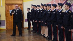 Присвоение новых званий кадетам школы