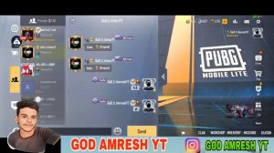 Pubg Mobile Lite || live join team code pubglitelive @godamreshyt