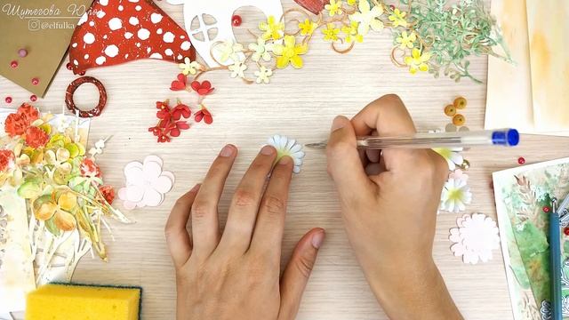 Как я делаю цветы из фоамирана для открытки/ Скрапбукинг/ make foam flowers scrap / Закулисье (12.2